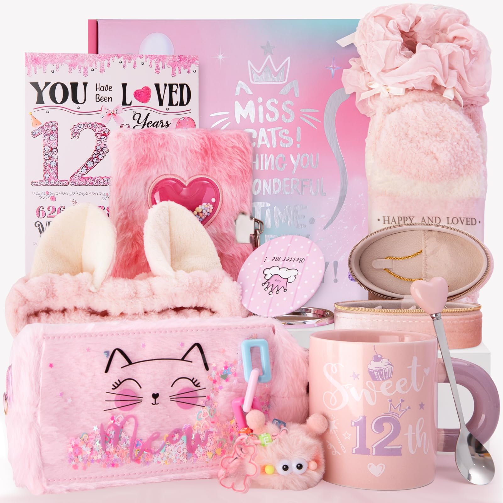 12th Birthday Gifts for Girls, Unique Sweet Gift for Miss Cat 12th Birthday