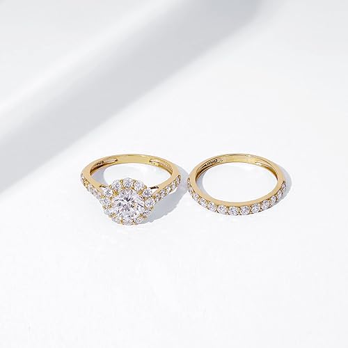 Vista 7 de Tienda Essentials Anillo de plata de ley con halo de flores con circonita cúbica de elementos infinitos