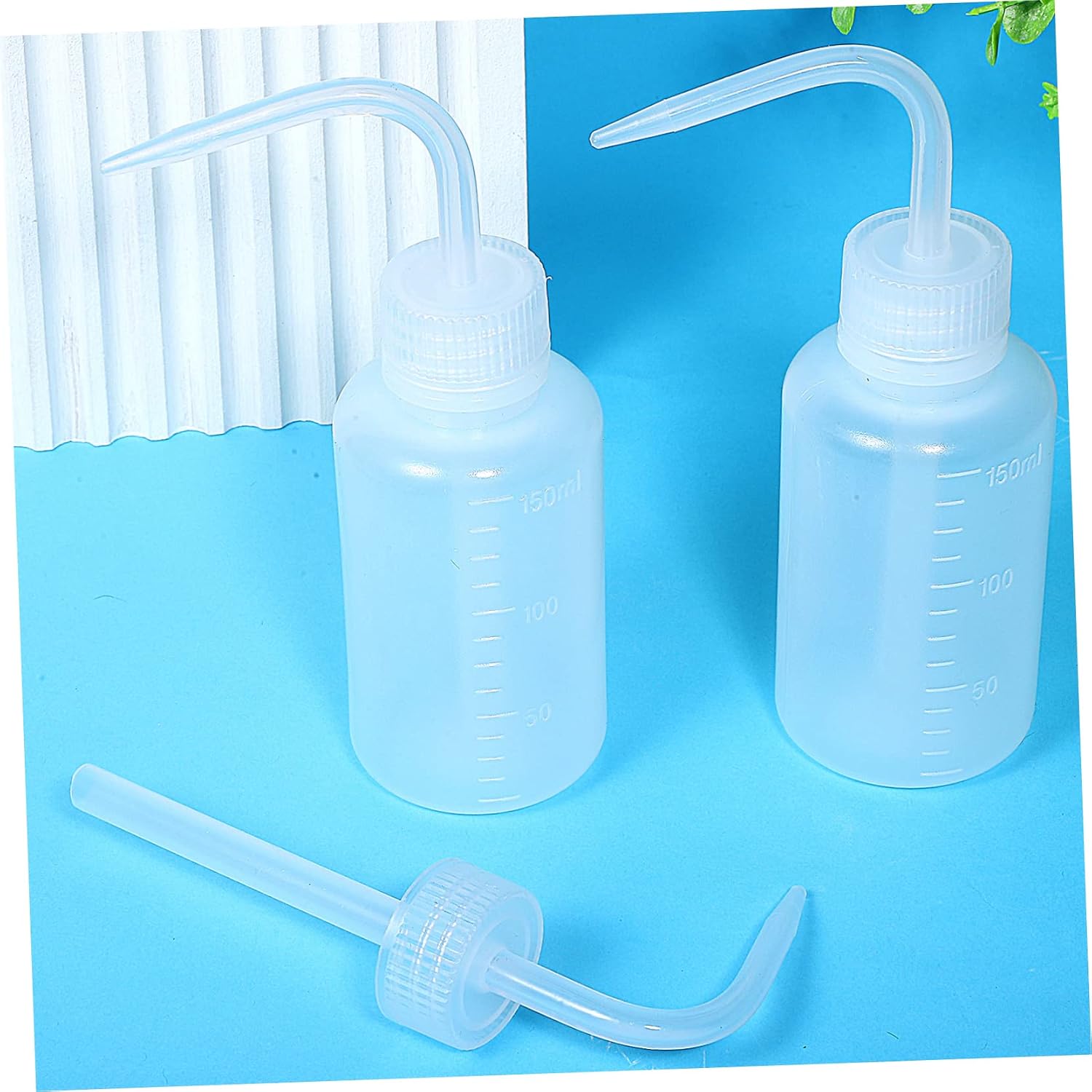 3pcs Plastic Wash Bottles Squeeze Watering Tools for Succulent Plants Tattoo Supplies and Lab Use with Curved Tip for Precise Liquid Application