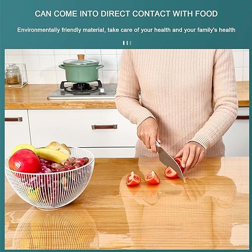 Miniatura 4 de PVC Dining Table Cover Protector,Clear tablecloths for Rectangle Tables,Vinyl Waterproof Protector mat,Transparent Soft Glass,1mm