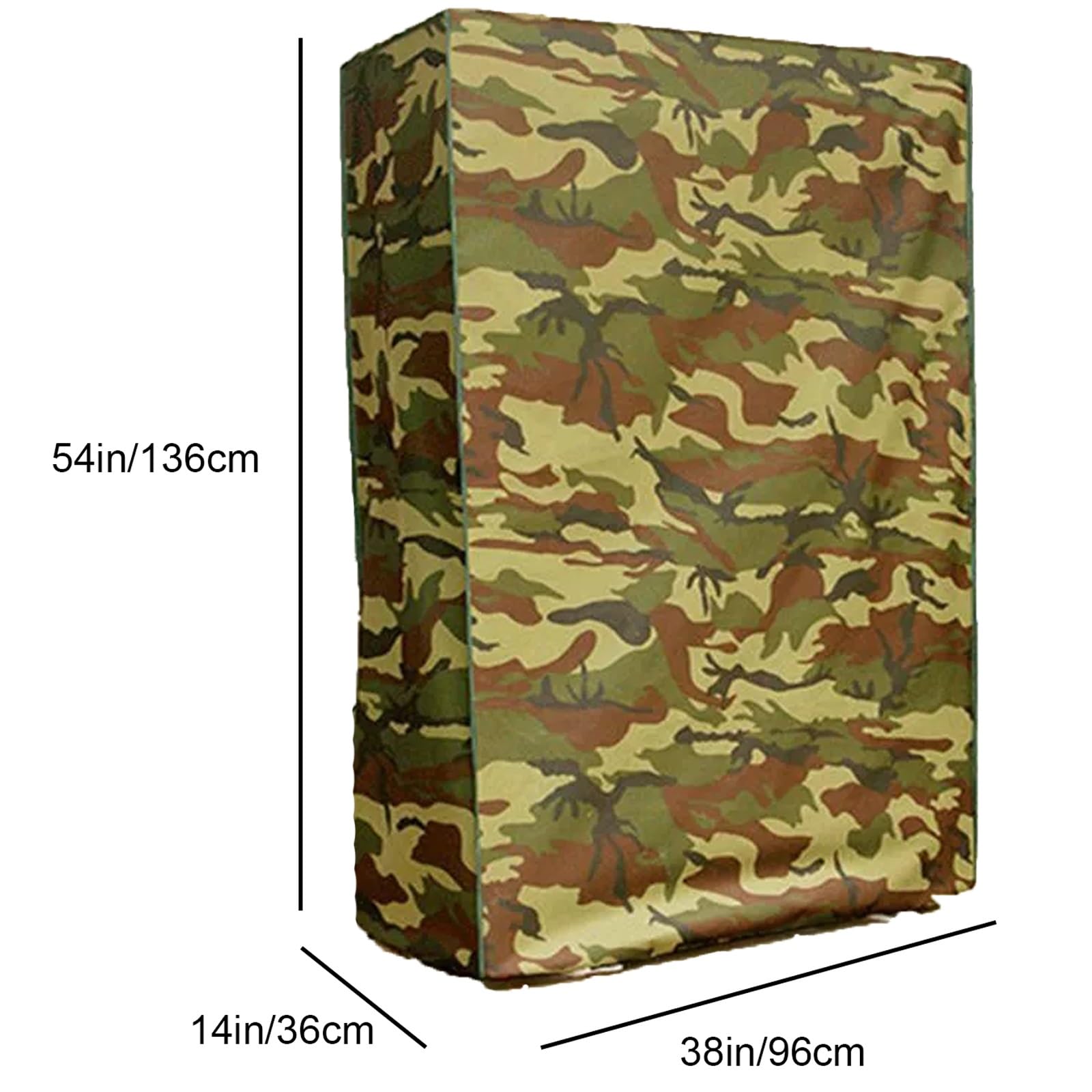 Funda Aire Acondicionado Exterior Central, Doble Capa, Funda para Aire Acondicionado Exterior Completa de Cinco Lados, Ideal para Todas Las Estaciones(Green,38x54x14in/96x136x36cm)