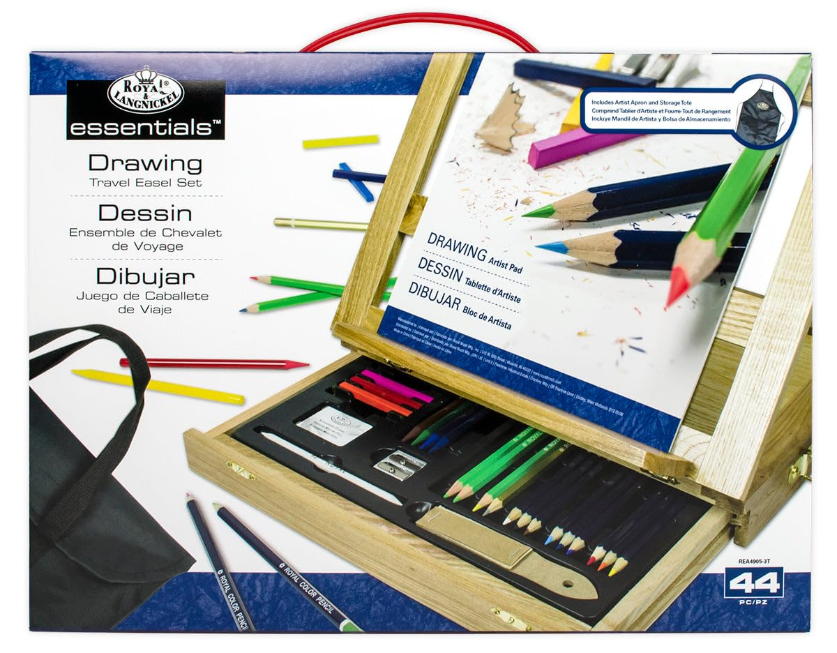 Cavalletto Da Disegno Royal & Langnickel Florence | Legno Di Faggio | Altezza Regolabile Fino A 185 Cm | Portatile