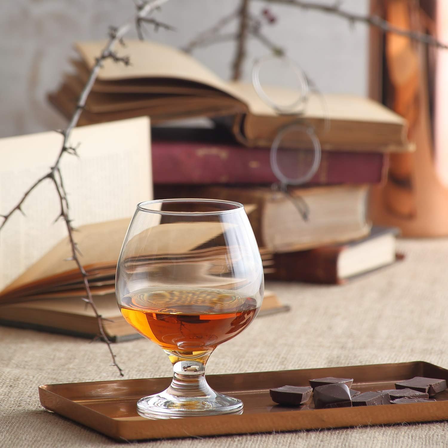 NORDIC SCHILLER Calici da Birra Set 6, 390 ml, 100% SENZA PIOMBO Bicchieri da Cognac, Bicchieri da Brandy Snifter, Bicchieri da Birra Con Stelo, Bicchiere Tulipano