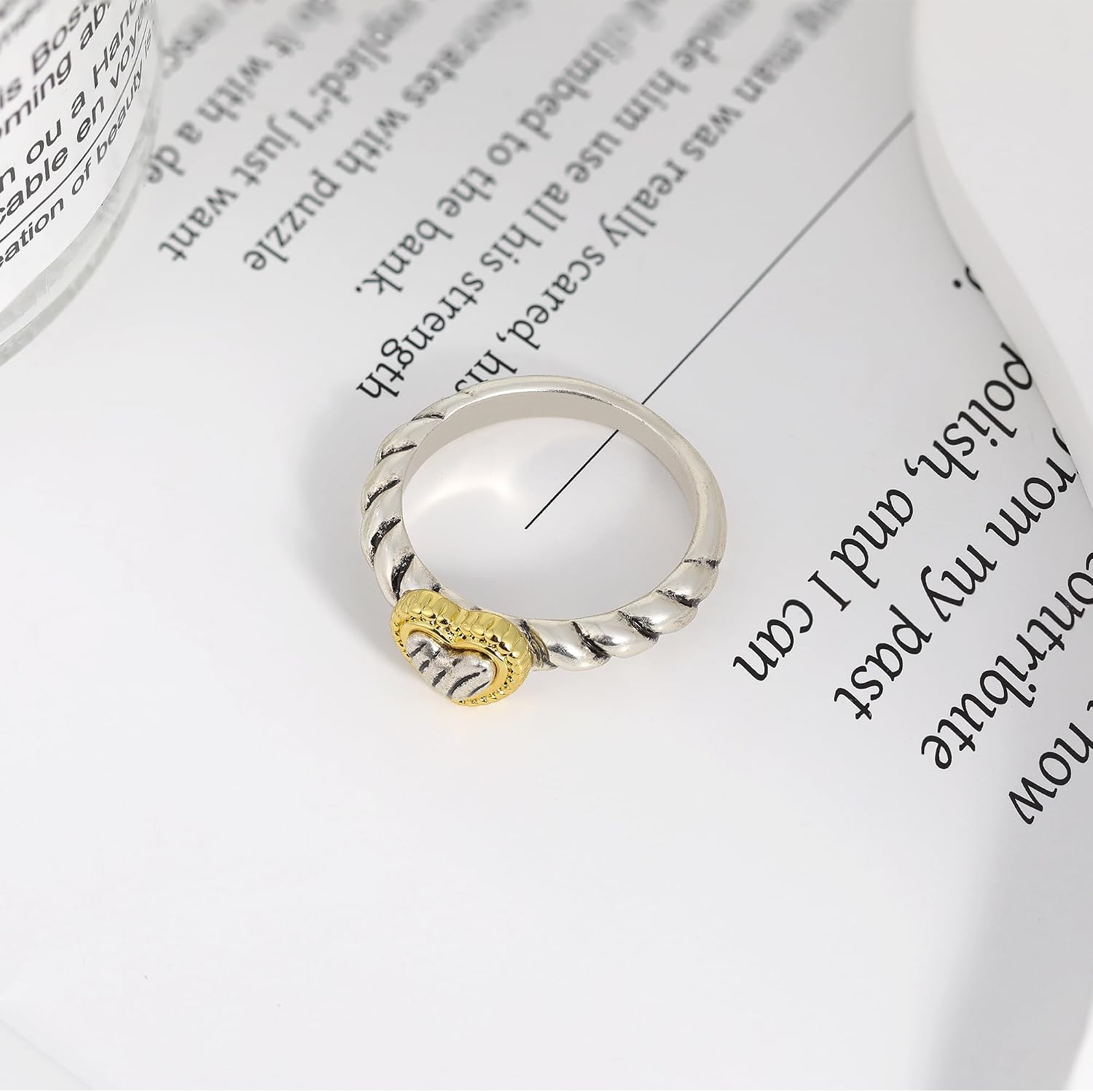 Cross Rings for Women, Fashion Statement Ring X Knot Band Chunky Twisted Cable Wire Ring Jewelry Gifts image 4