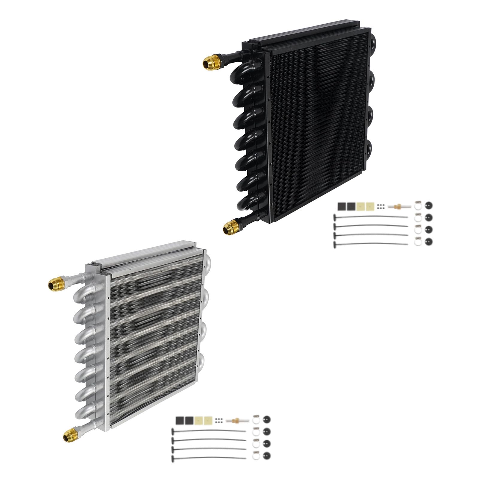 3 condensateurs AC à double couche à 16 rangées avec revêtement pour un refroidissement efficace du véhicule, climatiseur de véhicule, condensateur en alliage d'aluminium