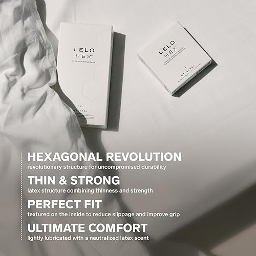 Miniatura 3 de LELO HEX - Preservativos ultrafinos originales con mayor fuerza, condón masculino, condones lubricados para hombres, 2.12 pulgadas2.126 in de
