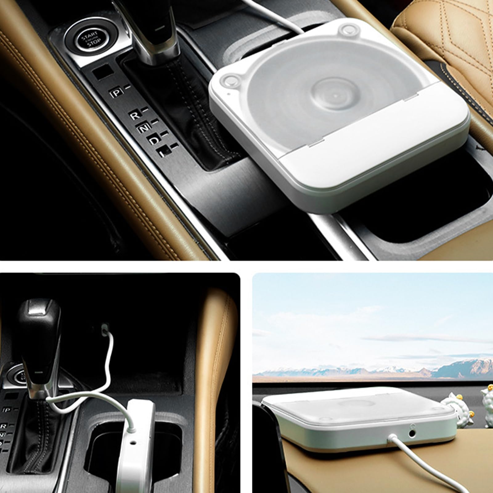 Lettore di dischi in ABS con connettività ausiliaria USB, perfetto per viaggi e pendolari