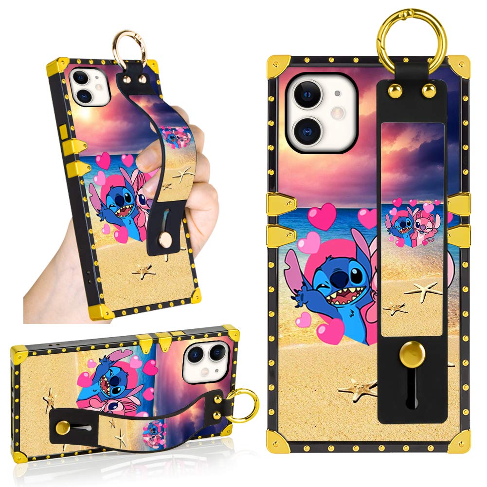 Disney Collection Iphone 11 Case Couple Stitch Beach Sunset Wrist - Main Image