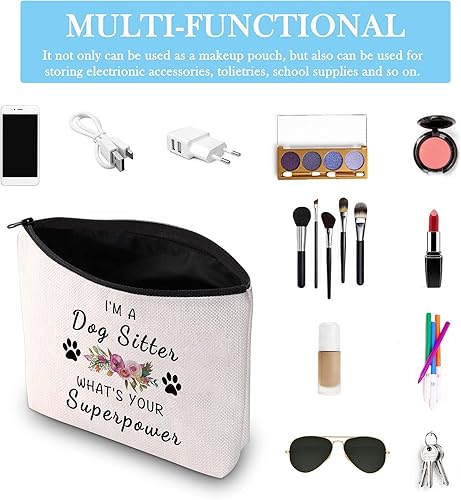 Miniatura 3 de Regalo para cuidador de perros, paseador de perros, regalo de agradecimiento I'm a Dog Sitter What's Your Superpower Bolsa de maquillaje cosmética