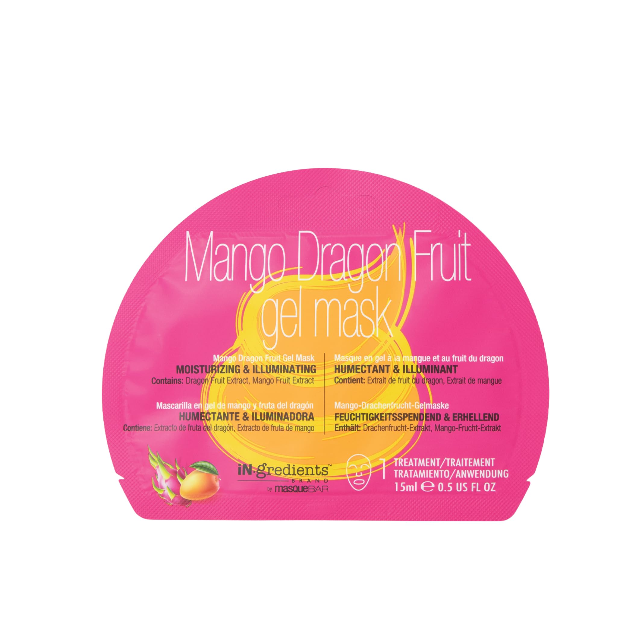 iN.gredients Mango Face Gel Mask Dragon Fruit Moisturising Illuminating Hydrating K-Beauty