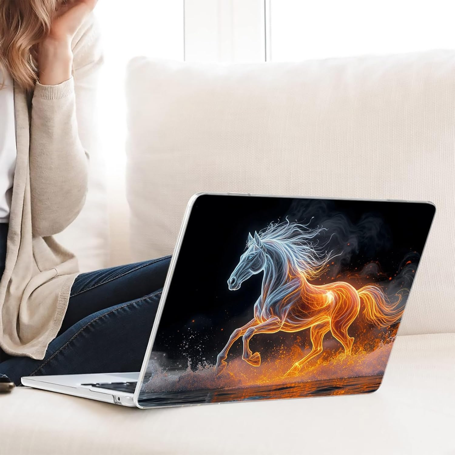 Compatible with MacBook Neo 13-inch, Hard Shell Case with Keyboard Cover and Screen Protector (A3404 A18 Pro chip, 2026 Release) - Horse MC21004