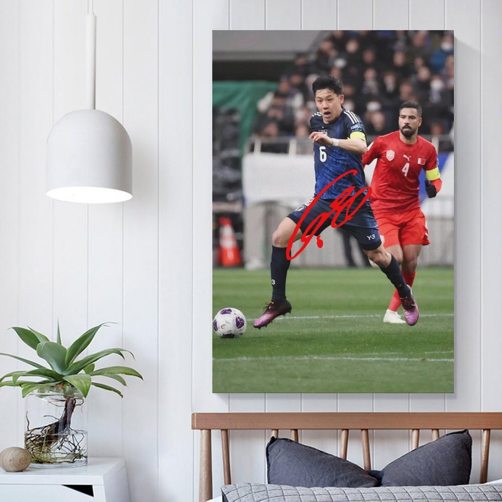 Amazon.co.jp: 遠藤航 直筆サイン入りフットボール選手のポスター (25