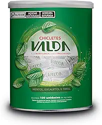 Pastilhas Valda Chiclete Valda Tablete Classic Com Mentol Eucaliptol E Timol – Sabor Menta - Hálito Perfumado - Refrescância Instantânea – 1 Pote 100 Unidades 4G Cada
