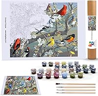 Vista 2 de Ledgebay Pintura por números, para adultos, de principiantes a avanzados, divertidos proyectos de arte y manualidades, Rompecabezas de huerta, 16 x