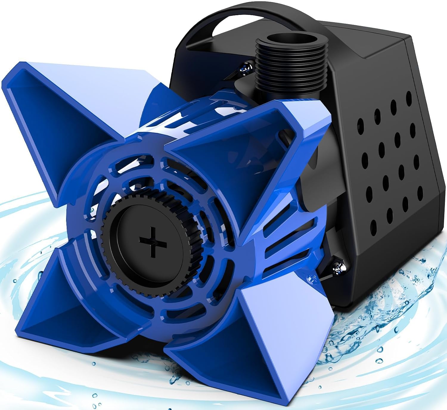3200GPH Pond Pump, 200W Submersible Water Pump with 33FT Power Cord & Barrier Bag, 2 Hose Adapters, 20FT. Lift Height for Garden Ponds, Fountains, Waterfalls, Water Circulation (Yellow)