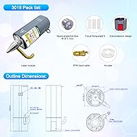 Vista 6 de LASER TREE Módulo láser, 10 W (10000 mW) de salida de potencia óptica módulo de grabado láser con asistencia de aire, FAC incorporado, cabezal láser