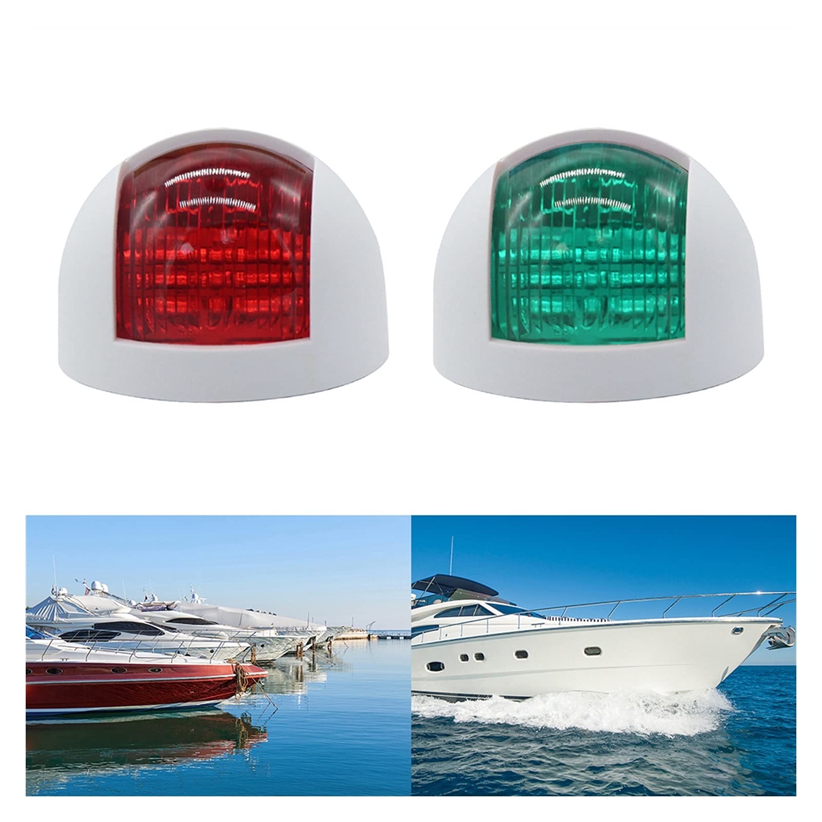 Luci di Navigazione GUIDATO Lampada per Navigazione Marina Arco emisferico Pontoon Pontoon Skiff Boat Barca di Alimentazione Segnale di Avvertimento Lampada per Barca Marina