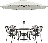 Vista 44 de ABCCANOPY Sombrilla de patio al aire libre de 7.5 pies, sombrilla de mesa con protección UV con manivela para una fácil instalación, adecuada