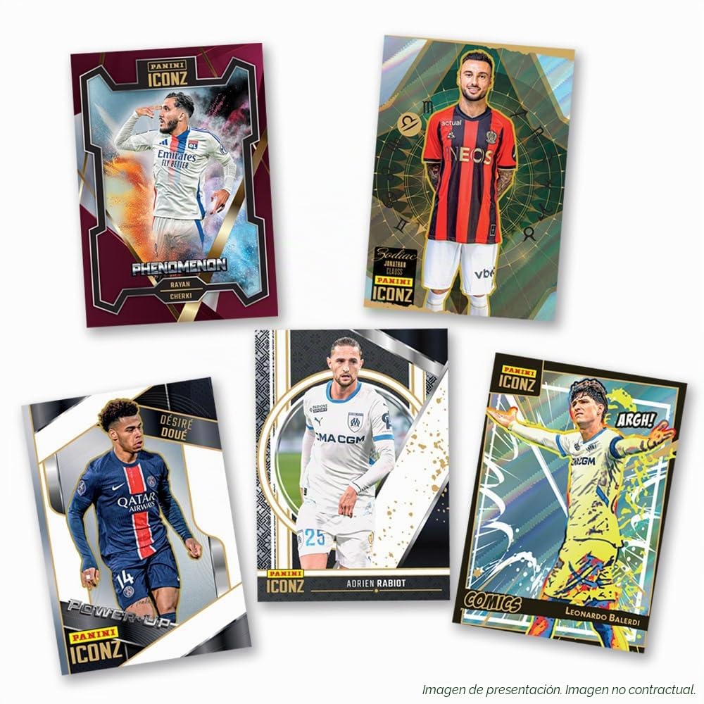 Panini Ligue 1 ICONZ Trading Cards-Caja (8 Tarjetas por Bolsillo) (005451BOX8)