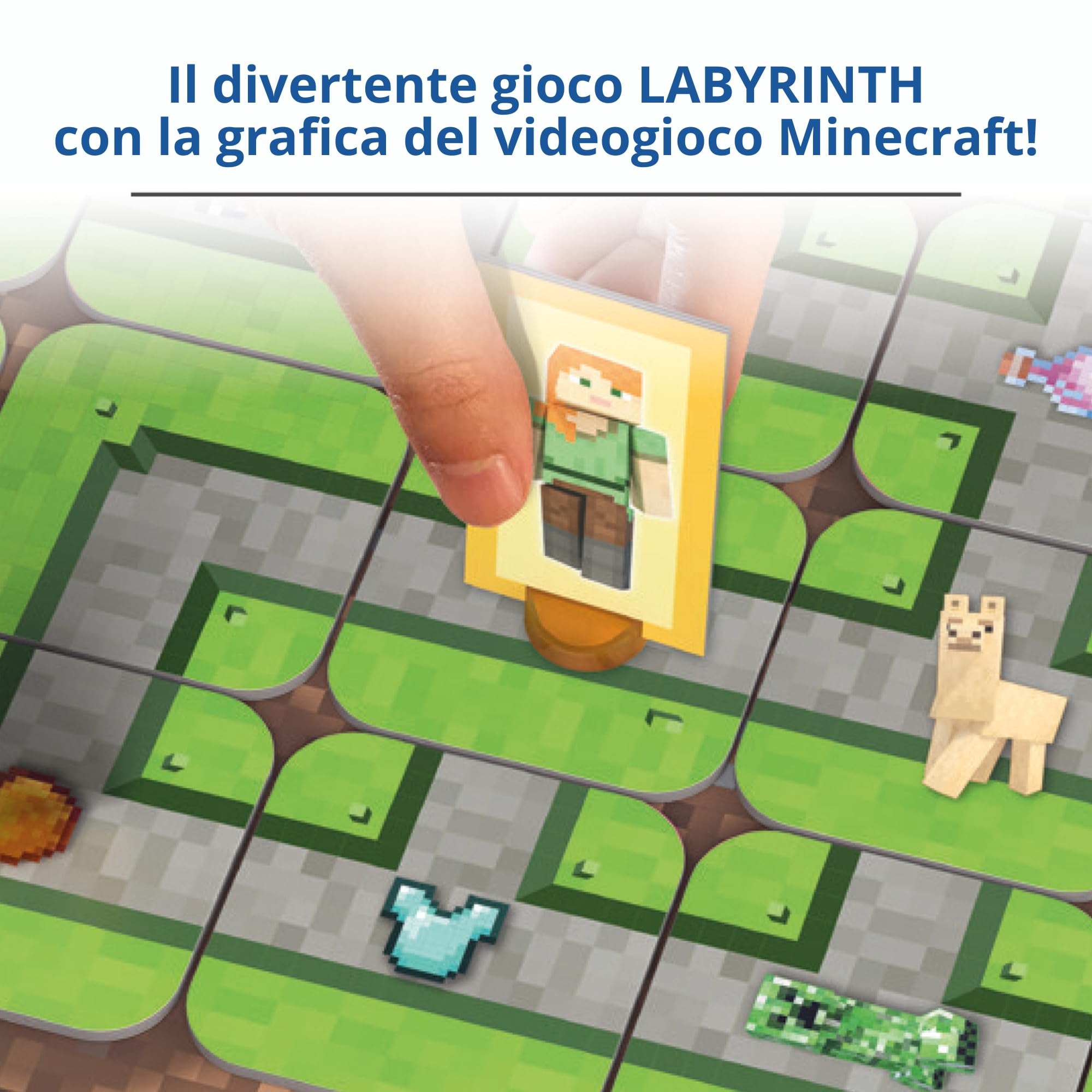 Ravensburger - Labirinto Minecraft | Gioco Da Tavolo Bambini 7 Anni | Labirinto Gioco Da Tavolo Per 2-4 Giocatori | Labyrinth Gioco Da Tavolo | Idea Regalo Per Bambini 7 Anni | Idee Regalo