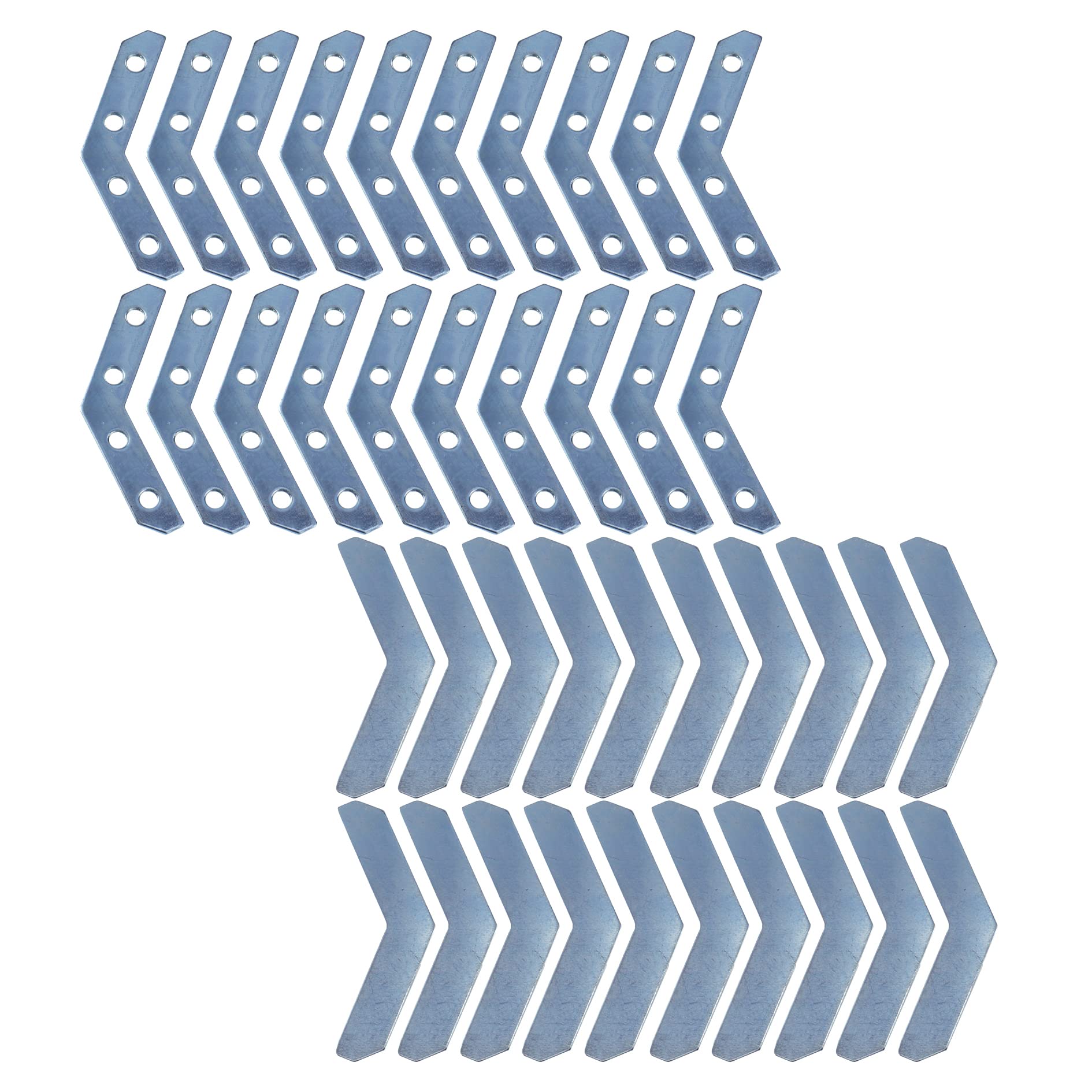 Pastlla 20Pcs Picture Frame Corner Brace Picture Frame Joint Bracket Fastener L Shape Angle Bracket Metal Flat Repair Plates Photo Frame Hardware Corner Gasket (Model E, 20Pcs)