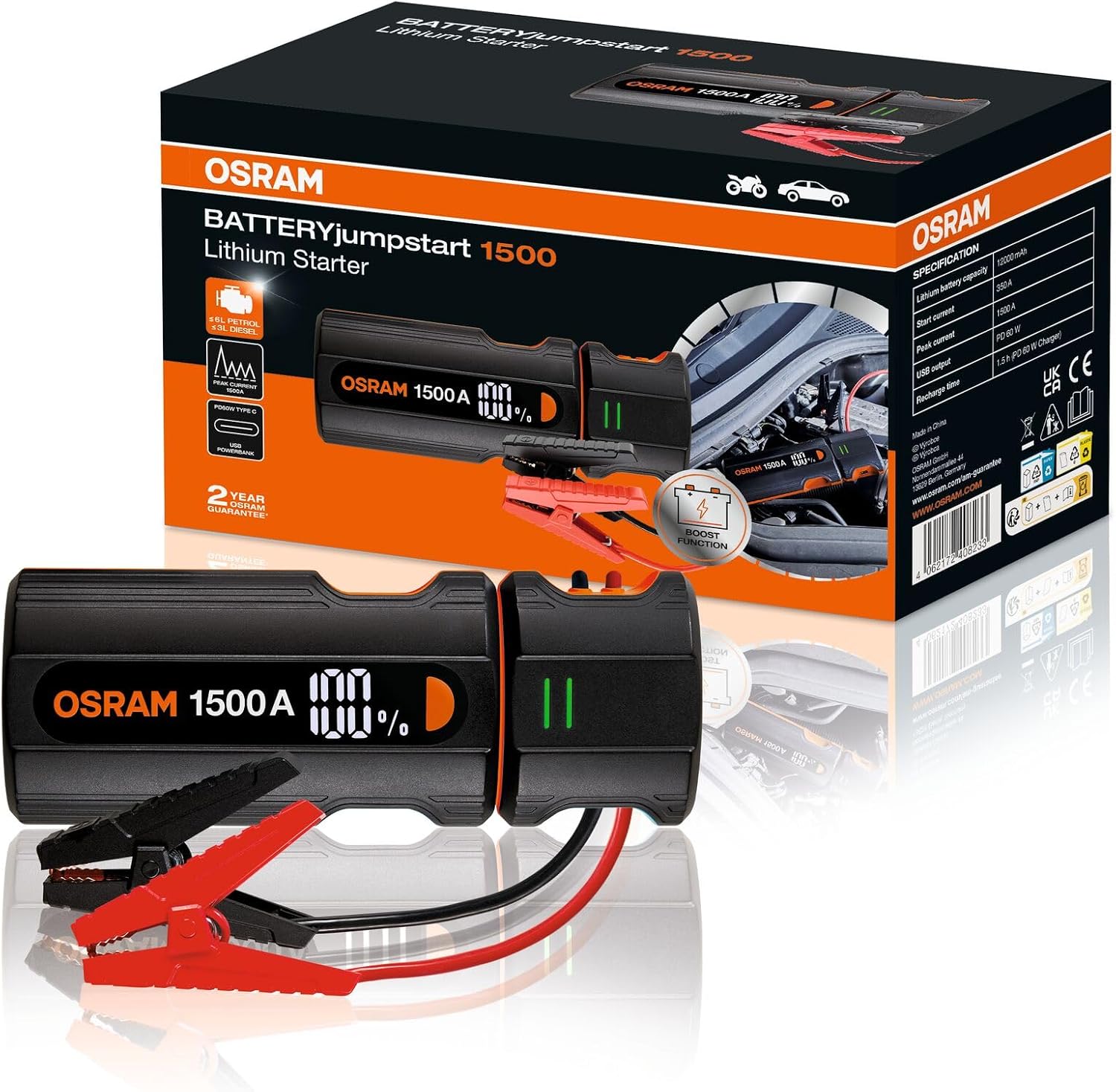 OSRAM BATTERYJumpstart 1500 Jump Starter