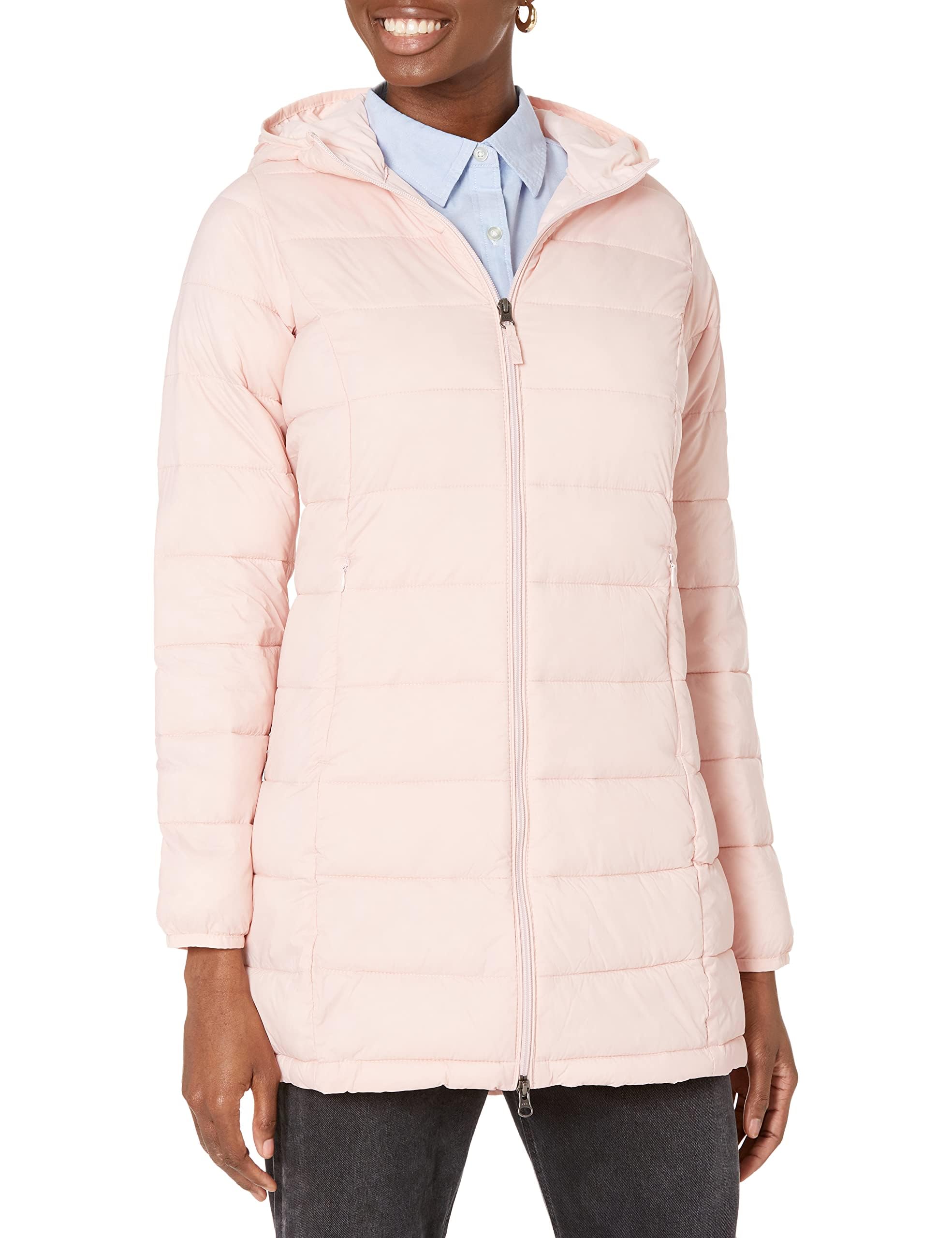 Amazon Essentials Piumino con Cappuccio Leggero con Cerniera Integrale Impermeabile (Disponibile in Taglie Forti) Donna