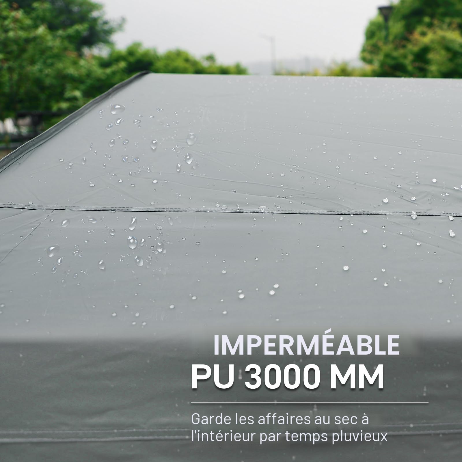 EVER ADVANCED Abri de Jardin 9.8m³ Tente de Stockage 190x230x225cm, Abri de Jardin étanche avec 2 Ouvertures d'aération, Garage à vélos abri de vélo Garage de Rangement abri Tout Usage, Gris