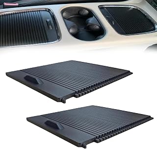 Center Storage Sliding Cover Replacement for Dodge Caravan/Chrysler Town/Country 2011-2019,Front & Rear Set, Easy Snap-On Installation, Carbon Fiber Reinforced