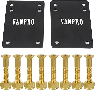 vanpro 1/4 6MM Skateboard Riser | Preventing Wheelbite and Absorbing Impact Shock, Reduces Skateboard Vibrations to Extend Hardware Life
