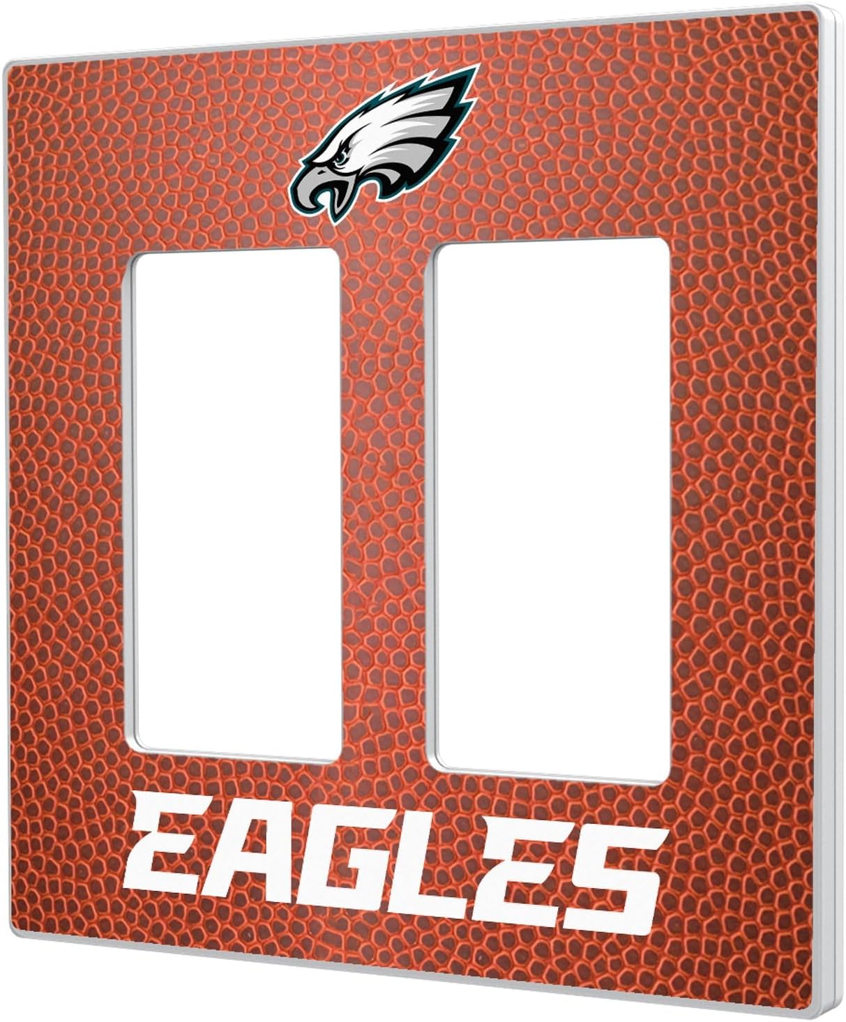 Keyscaper Philadelphia Eagles Football Design Double Rocker Light Switch Plate