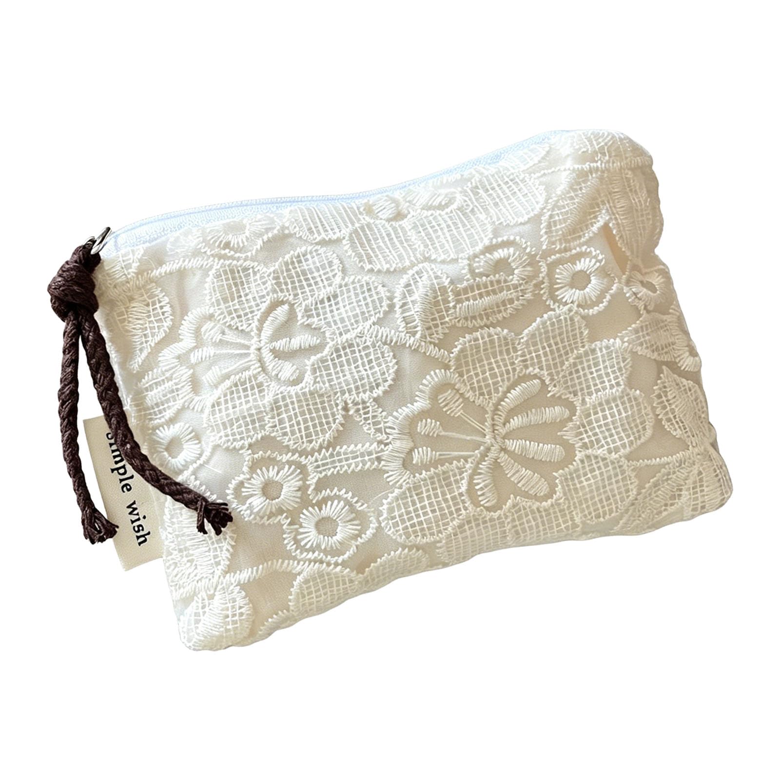 Xinsheinelry Artistic Cotton Linen Pouches with Delicate Embroidery Fashionable Miniature Bag for Keepsakes Collection Lovely Embellished Fabric Container