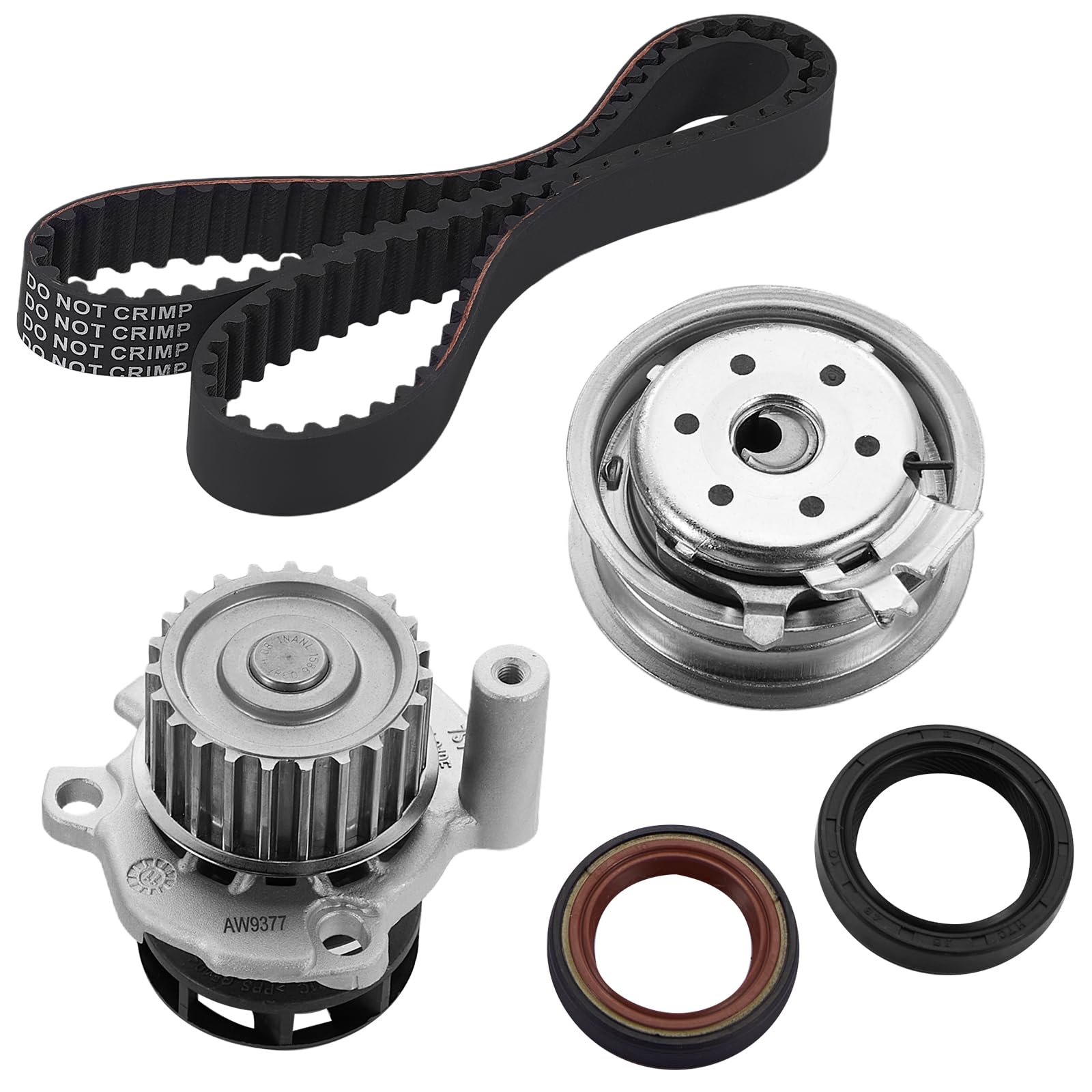 SYKRSS TBK296 Engine Timing Belt Kit with Water Pump Compatible with VW 1999-2005 Beetle, 1999-2006 Golf, 1999-2005 Jetta 95296K1 TBK296WP 2480-0296