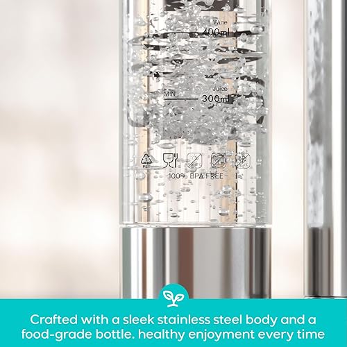 Miniatura 3 de CASABREWS EDGE - Máquina de agua con gas, máquina de transmisión de refrescos de acero inoxidable compatible con carbonatador de CO2 de 60 litros