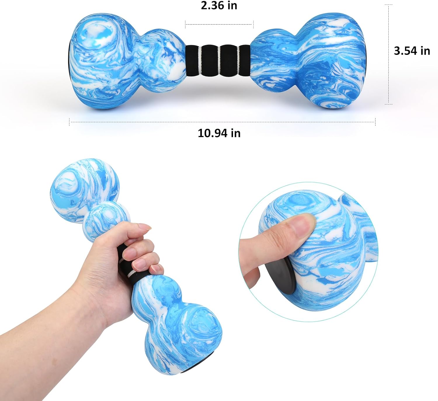 Water Dumbbells, 2PCS Aquatic Exercise Dumbbells, EVA Foam Water Weights for Adults Women Water Workouts Tools for Youth