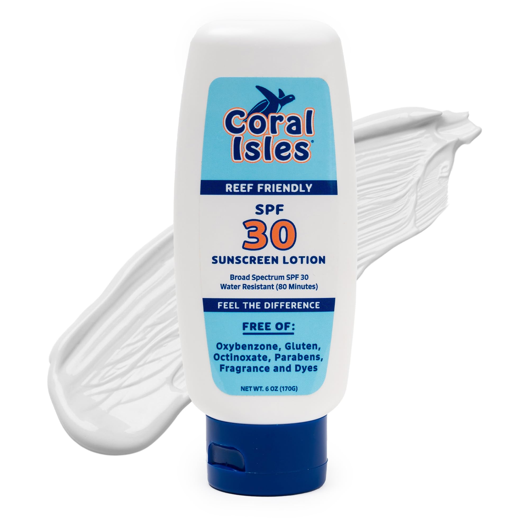 Coral Isles Sunscreen SPF 30 | Hawaii Compliant as Reef Safe | Octinoxate & Oxybenzone Free | Broad Spectrum UVA/UVB Protection | Water Resistant 80