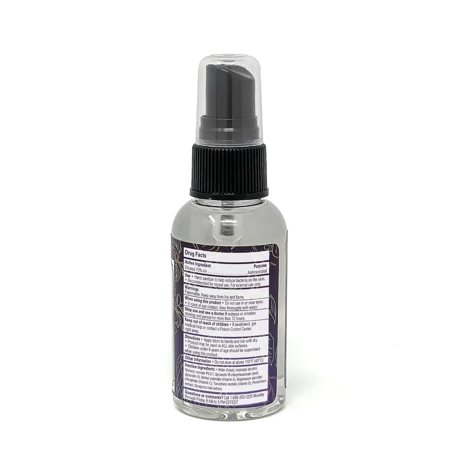 DERMAGLOVE Safe Travels Kit Moisturizing Hand Sanitizer and Surface Cleaner Spray | Protects Skin and Surfaces | Infused with Persimmon and Clove | 2 Fl Oz (Pack of 6)