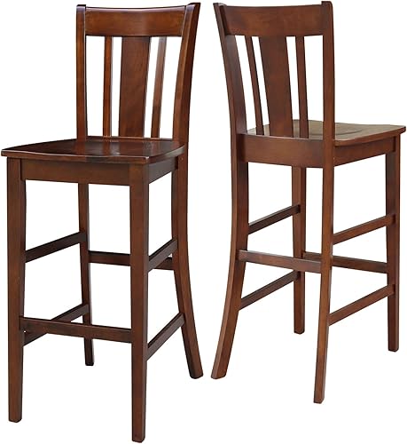 Miniatura 30 de International Concepts San Remo Taburete alto de bar, gris pardo lavado gris topo lavado,Espresso,Marrón,Beige,Negro -,Hickory/piedra