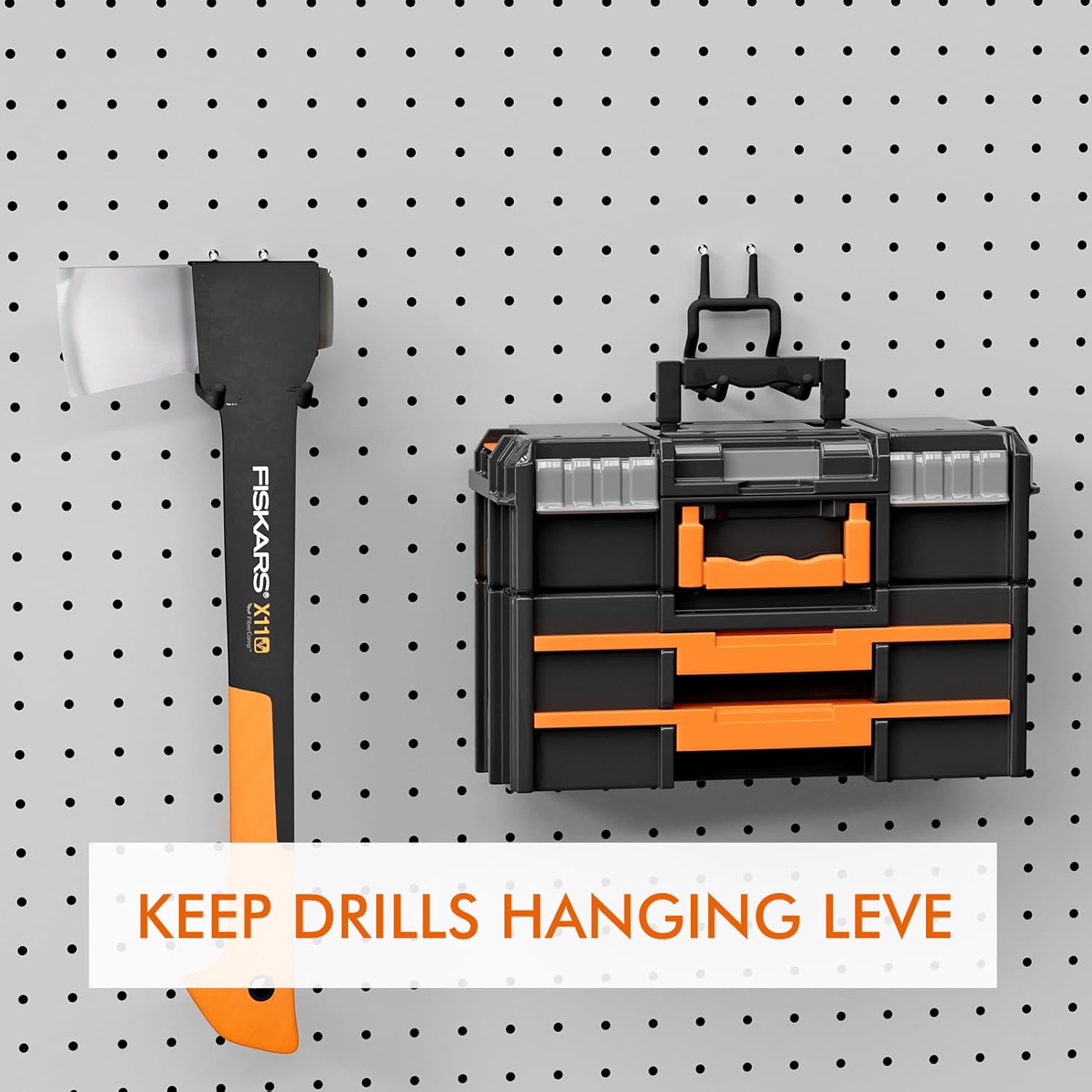 22 Pack Heavy Duty Storage Straps & 5 Pack Heavy Duty Pegboard Hooks for Hanging Tools Fit 1/4" Peg Board Holes, Tool Organizers and Storage, Pegboard Organizer Tool Holders for Garage Workshop Shed