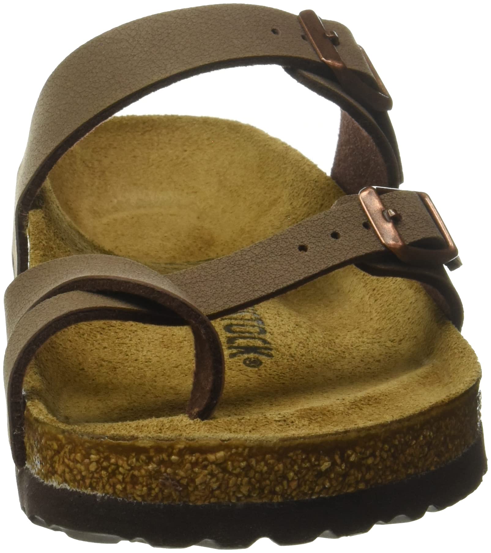Birkenstock Women's, Arizona Shearling Lined Sandal - Narrow Width Mocha 37 M, 6
