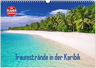 Dream beaches in the Caribbean, US-Version (Wall Calendar 2026 DIN A3 Landscape), CALVENDO 12 Month Wall Calendar