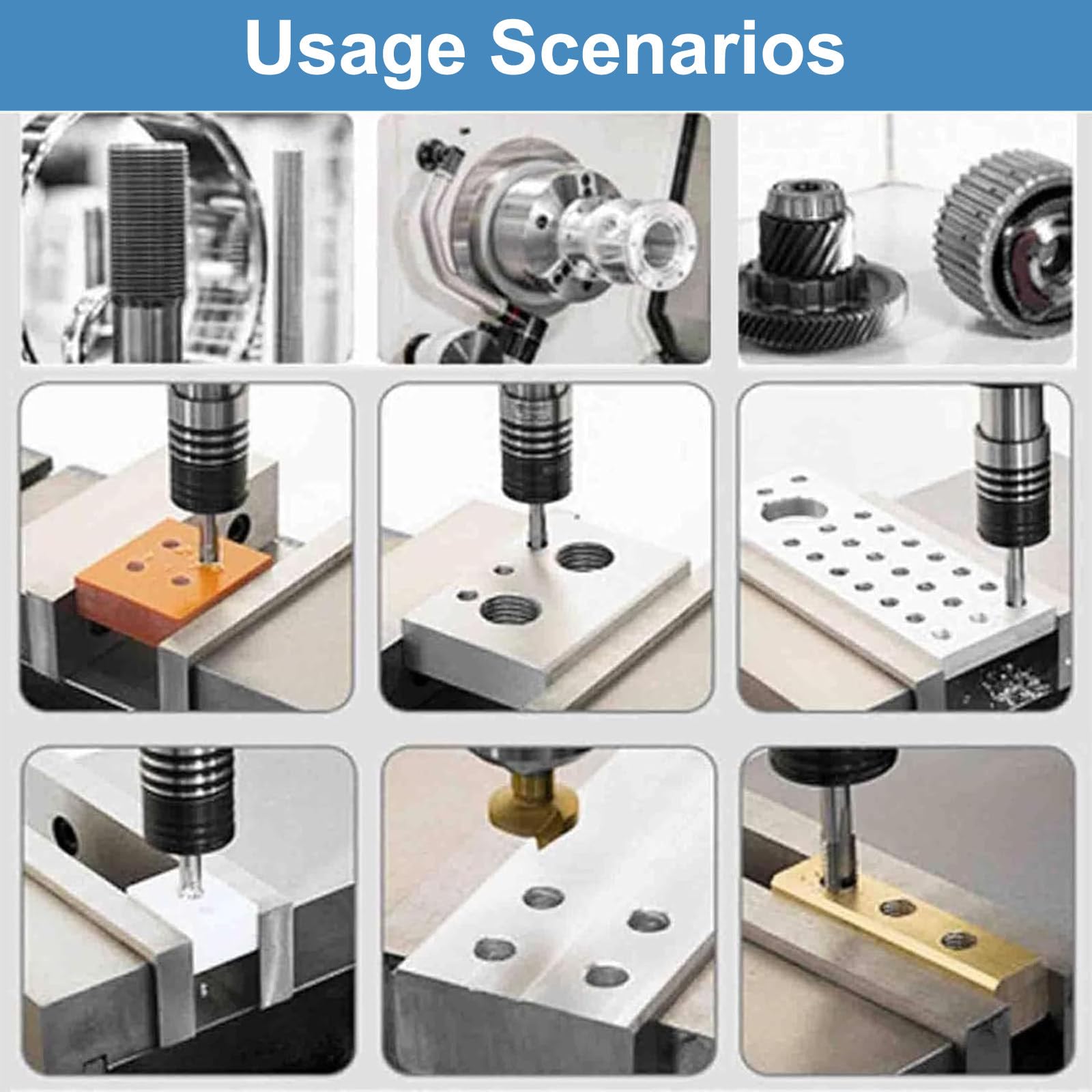 Roscadora eléctrica de 220 V, Roscadora Universal con Brazo Voladizo de 360°, Roscadora eléctrica CNC de Escritorio para La Fabricación de Maquinaria,M3-M12