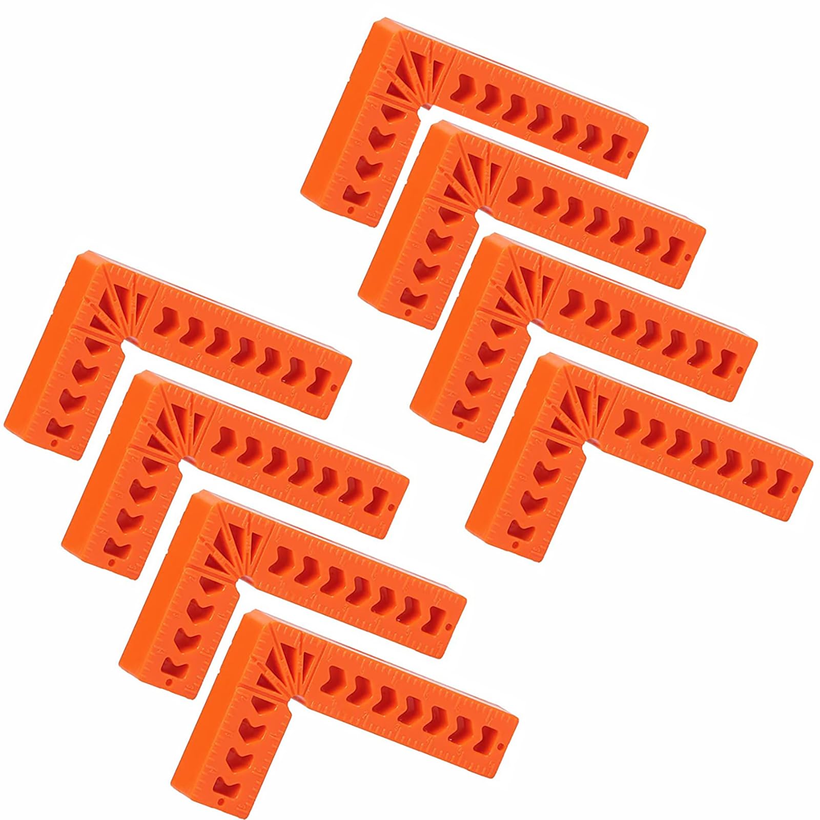 CTRICALVER 3” Escuadras de Posicionamiento, Abrazadera de Ángulo Recto de Plástico 90 Grados, para Marcos de Cuadros, Cajas, Armarios o Cajones (8pcs)