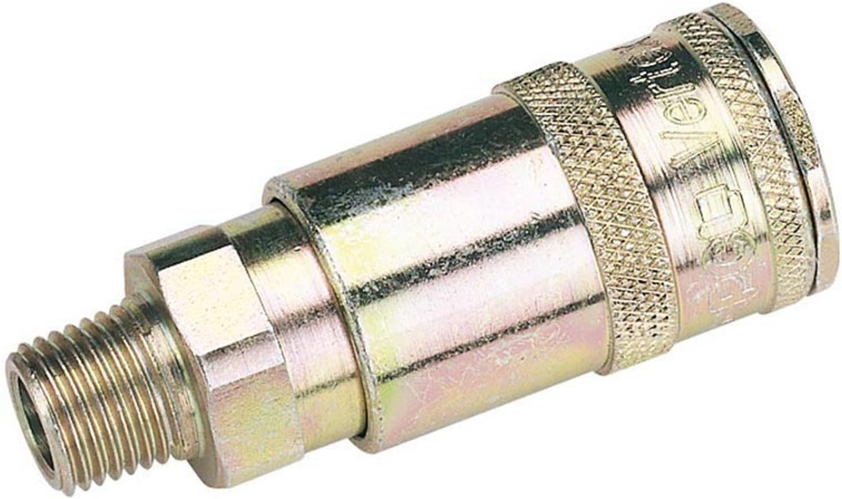 Draper 51402 Vertex Taper Air Line Coupling with Male Thread, 1/4" BSP