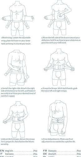 Miniatura 9 de NEENCA Soporte de espalda profesional, soporte lumbar ajustable para aliviar el dolor de espalda, lumbarcintura, envoltura de cintura con