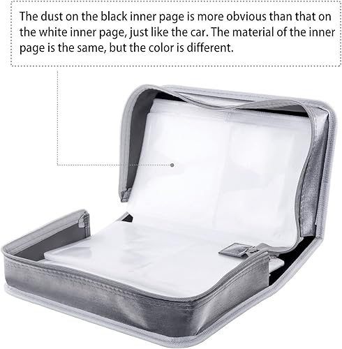 Miniatura 21 de Funda para DVD, capacidad para 128 unidades, para CD/DVD, carpeta de almacenamiento, folleto para coche, hogar, oficina y viajes (carpeta blanca,