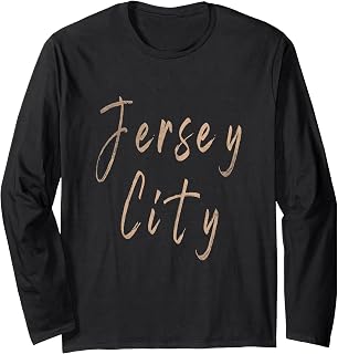 Jersey City, New Jersey Vintage Elegant Design Long Sleeve T-Shirt