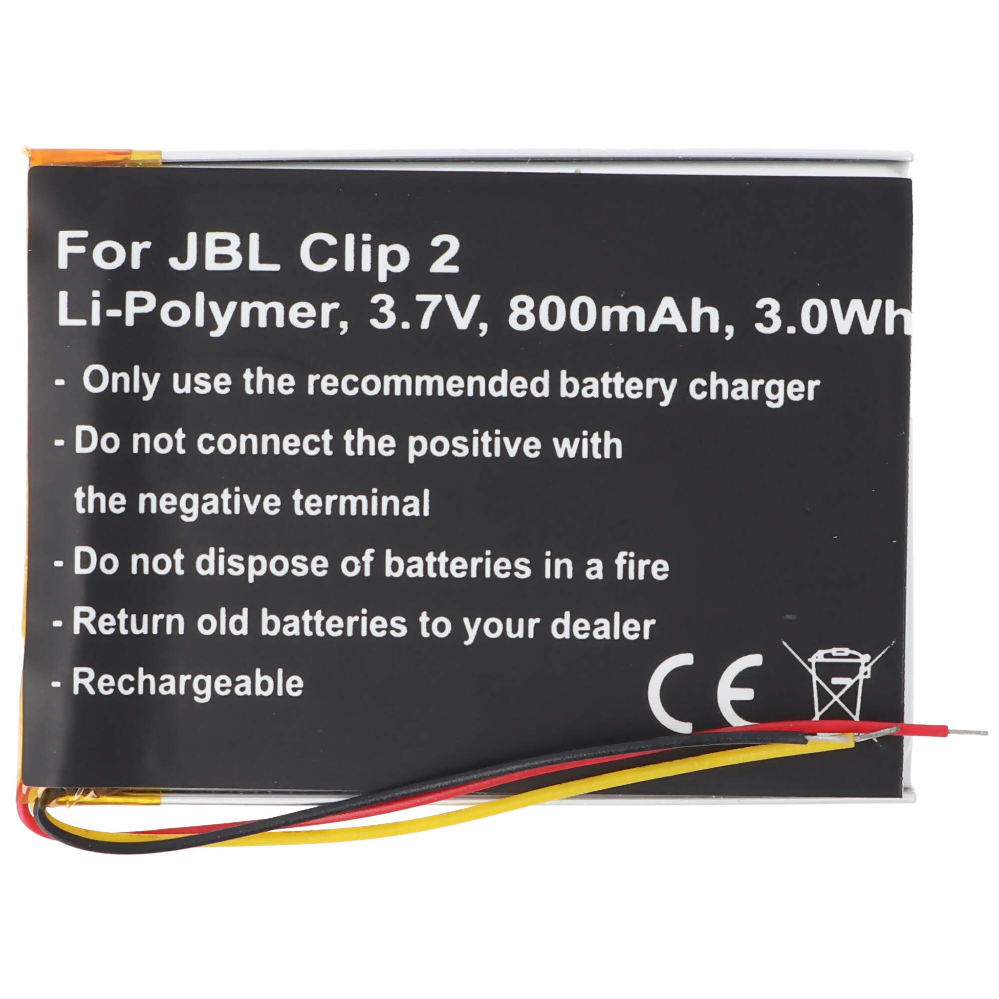 Batteria Di Ricambio Per JBL Clip 2, Li-Polymer 3,7V 800mAh, Modello GSP383555, Con Connettore, Facile Da Sostituire - 4