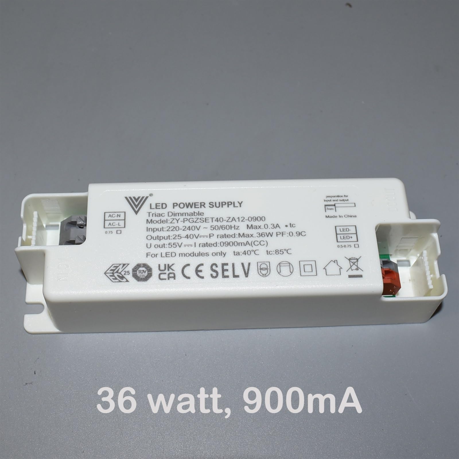 Trasformatore di illuminazione driver dimmerabile LED senza sfarfallio for chip COB 600mA 900mA 25V-40V Lampade da incasso(25-40V 900mA 36W)