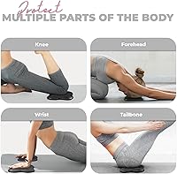 Vista 4 de Yes4All 2 rodilleras de yoga extra gruesas, almohadillas de yoga para ejercicio de pilates, almohadillas de 13/16 pulgadas para rodillas y coderas